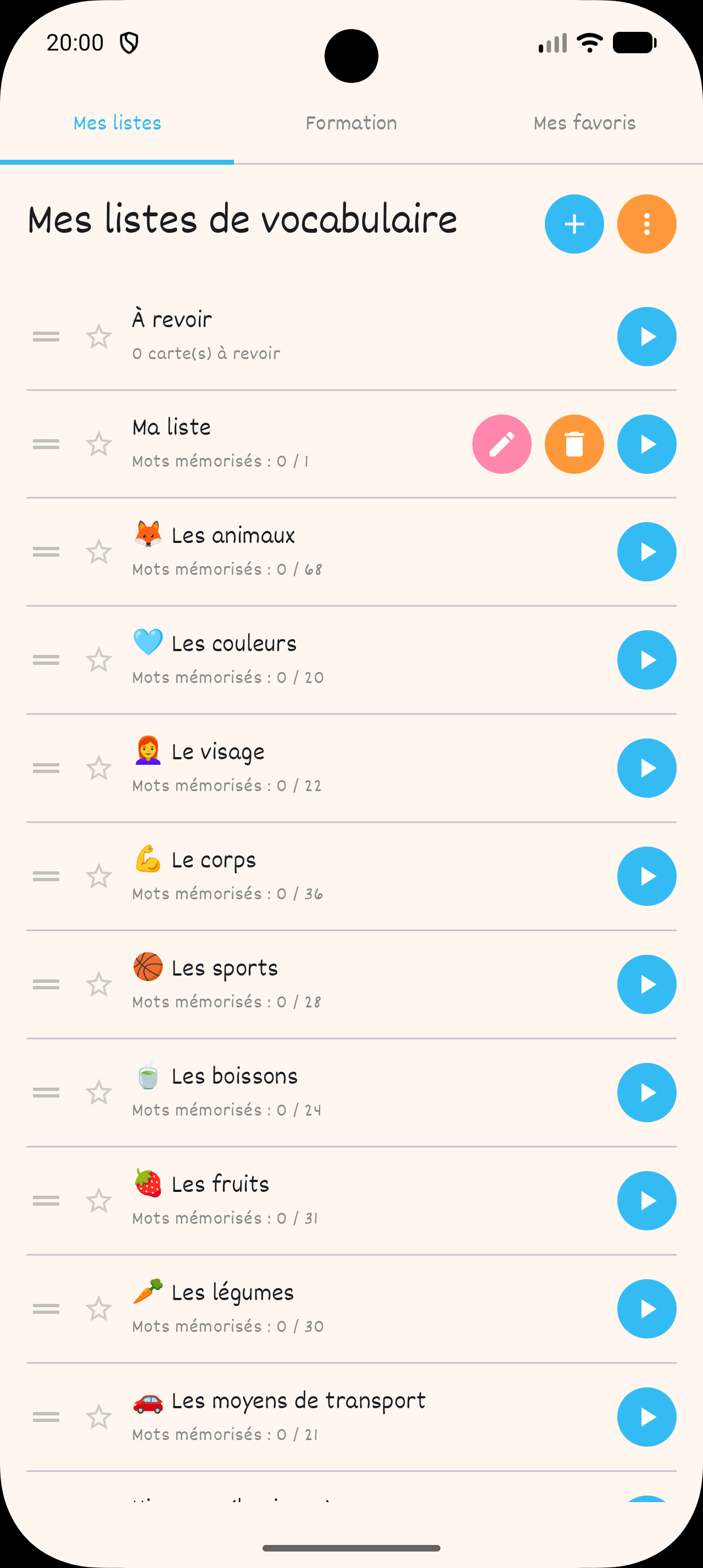 Listes de vocabulaire Issho Ni
